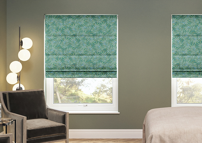 Goa, Pacific Green - Twist&Fit Roman Blind - Image 3